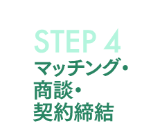 STEP4 マッチング・商談・契約締結